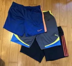 Nike adidas プーマ トレーニングショーツ　 3枚セット