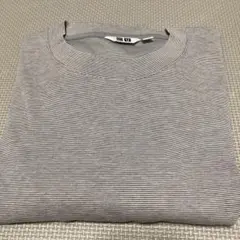 【美品/L】エアリズムコットンクルーネックTシャツ ユニクロU ボーダー