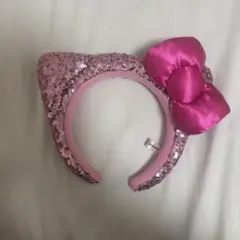 USJキティー スパンコールカチューシャ ピンク
