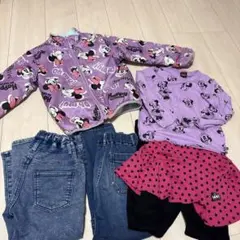ベビド　ミニーマウス プリント ジャケットとTシャツセット 120cm