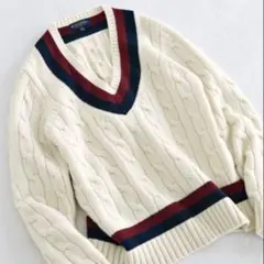 【新品未使用】定価5万円ブルックスブラザーズ カシミア混 チルデンニットM