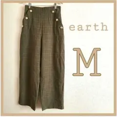 ♡ほぼ新品♡ earth マリンパンツ チェック M 脚長効果 レディース