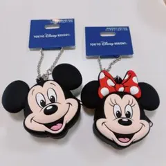 ディズニーリゾート　ミッキー　ミニー　バッグチャーム　セット