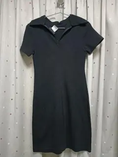 agnes b. 半袖 ひざ丈ワンピース ブラックのサムネイル