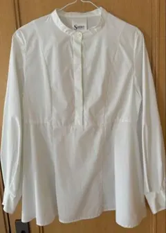 オペークドットクリップ　ペプラムキリカエブラウス