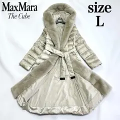 MaxMara the Cube リバーシブル ダウンコート ガウン ファー Lのサムネイル