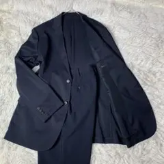 ユニクロXL 感動ジャケット 感動パンツウールライク セットアップ 黒 2B