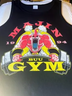 【タンクトップ】　MAJIN GYM　魔人ブウ　ゴールドジム　ブラック　L