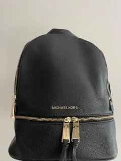 MICHAEL KORS ブラックレザーリュックサック