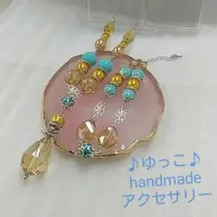 handmadeアクセサリー　no.3♪エスニック風ネックレス&ブレスレット♪