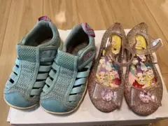 イフミーサンダル　ディズニープリンセスキラキラサンダル17cm 女の子2足セット
