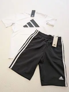 【新品未使用】adidas ジャージセット 130 140 ホワイト/ブラック