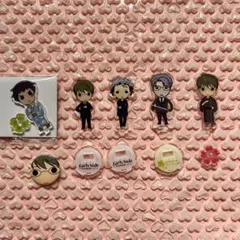 ときメモGS アクリルスタンド　設楽聖司　紺野玉緒　氷室零一　アクスタ　缶バッジ 2点セット】設楽聖司／ときメモ gs はばたき市 20th アクスタ・缶