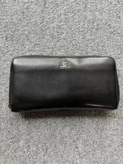 CHANEL キャビアスキン 長財布 ブラック - メルカリ