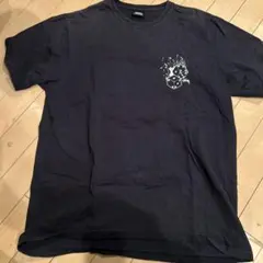 【Stussy】サイコロと炎の黒Tシャツ　Mサイズ　即日発送可　ステューシー