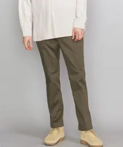 BEAUTY&YOUTH BY ストレッチ チノ テーパードパンツ オリーブS