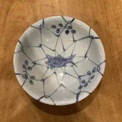 有田焼　宗右衛門窯　網目　魚染付絵付　鉢