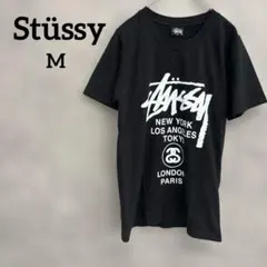 ステューシー　Stüssy Tシャツ　ロゴプリント　前後プリント　Mのサムネイル