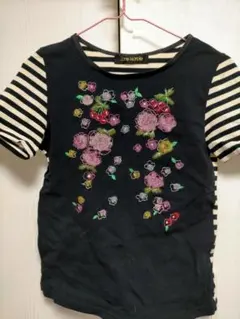 Jane Marple 花柄刺繍 半袖カットソーのサムネイル