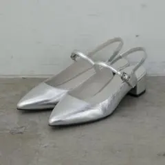 【美品】CIAOPANICTYPY シルバー ヒールミュールのサムネイル