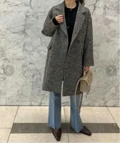 Mila Owen コーンシルエットチェスターコート