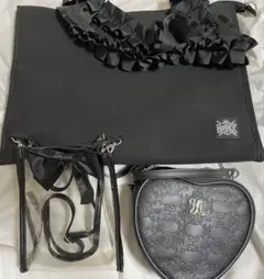 送料無料 dimmoire ディムモアール HeartCoreフリルトートバッグ