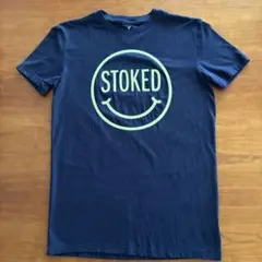 American Eagle アメリカンイーグルSTOKED Tシャツ ネイビーのサムネイル