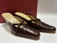 REGAL リーガル レディース ミュール サンダル ブラウン レザーのサムネイル