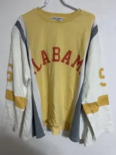 RODEO CROWNS ワイドシルエット ロンT 切替 ビッグロゴ