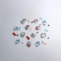 キティちゃん ラメ入り ネイルパーツ