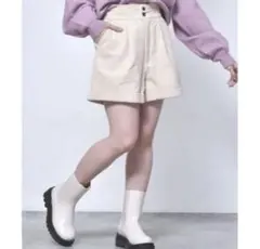 RETRO GIRL コーデュロイショートPT ベージュ