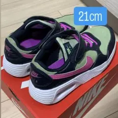 ナイキ Nike エアマックス 緑　グリーン　ピンク21.0cm 21㎝
