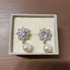 ビジューパールイヤリング