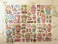 ぷくぷくシール ボンボンドロップシール 立体 3D 2枚セット