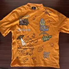 Bershka オレンジ グラフィックTシャツ L オーバーサイズ