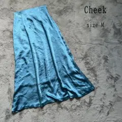 Cheek サテンスカート ロングスカート スカート バックリボン M