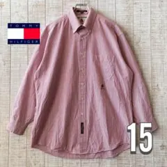 トミーヒルフィガー TOMMY HILFIGER レッド ストライプシャツ 15