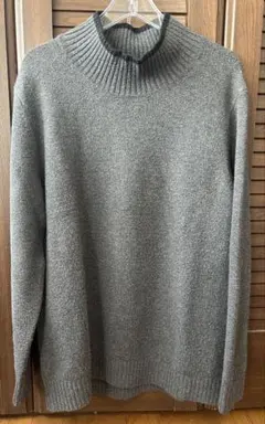 バナナリパブリック グレー タートルネックニット