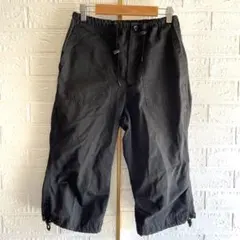 ユナイテッドアローズブルーレーベル【S】ハーフカーゴパンツ／クロップドパンツ☆黒