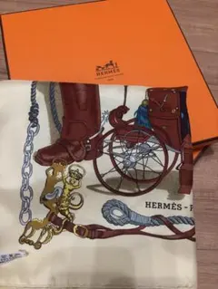 HERMÈ SILKスカーフ90 MUSEEミュゼデザイン