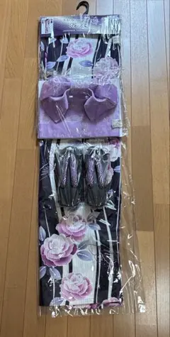 浴衣、帯、下駄、ヘアアクセサリー