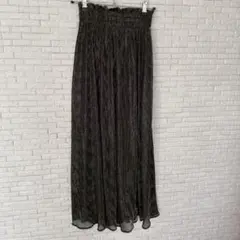 Spray Premium ブラック系 ロングスカート M 光沢感 総丈100