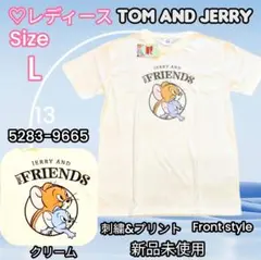 ♡レディース L 新品 TOM&JERRY 刺繍ロゴ&GP Tシャツクリ13のサムネイル