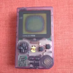 ジャンク品　画面にヤケ、不具合有り　GAME BOY pocketクリア 本体