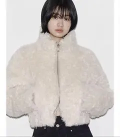 EMODA エモダ シングルミニボアブルゾン アイボリー