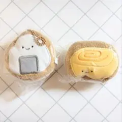 にっこりーノ　アイシングクッキーのぬいぐるみ　お弁当　おにぎり　たまごやき