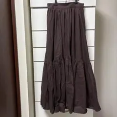 リネンミックスマキシスカート