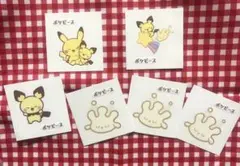 【バラ売り可】ポケピース　デコキャラシール　4種6枚
