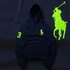 POLO RALPHA LAUREN ビッグポニー パーカー ネイビー y2k