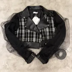 Darich メッシュデザインライダースジャケット ミックス F 新品タグ付きのサムネイル